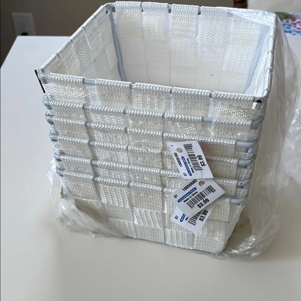 White Square Storage Bins